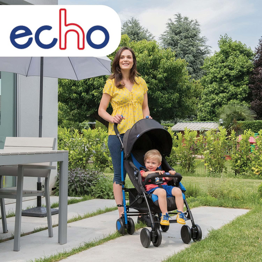 Chicco Echo carrinho de passeio, pedra | Nascimento até 22kg, Dobrável, Leve, Lay-flat