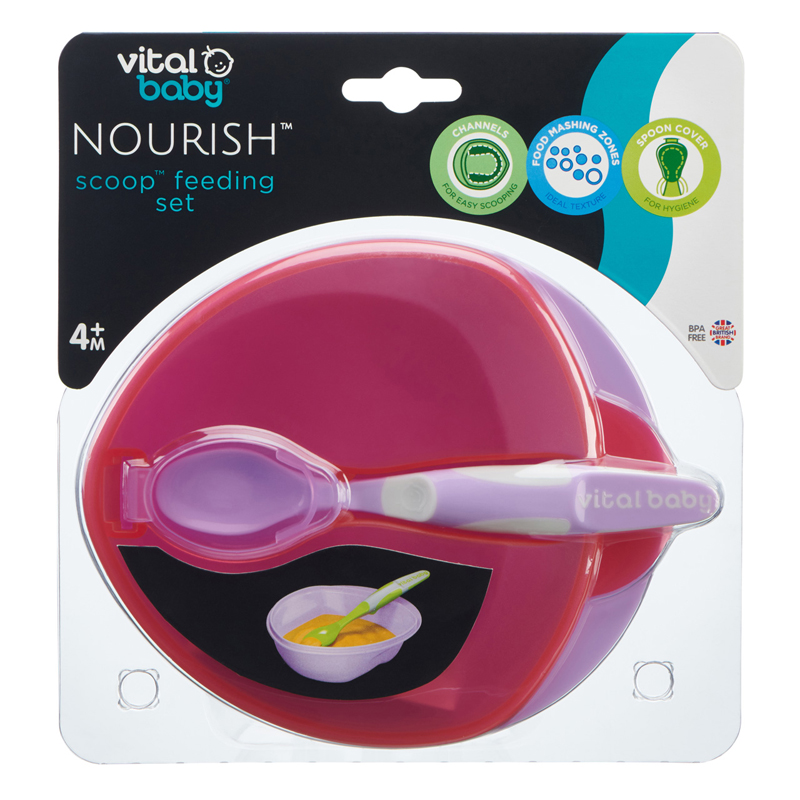 Vital Baby NOURISH Scoop Conjunto de Alimentação Fizz
