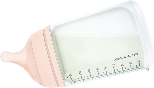 Suavinex Zero Zero Zero Biberón Especial Anti Cólicos (A), 0 Meses, Biberón, Ideal para Lactancia Materna Mixta, Tetina para Fregaderos 180ml