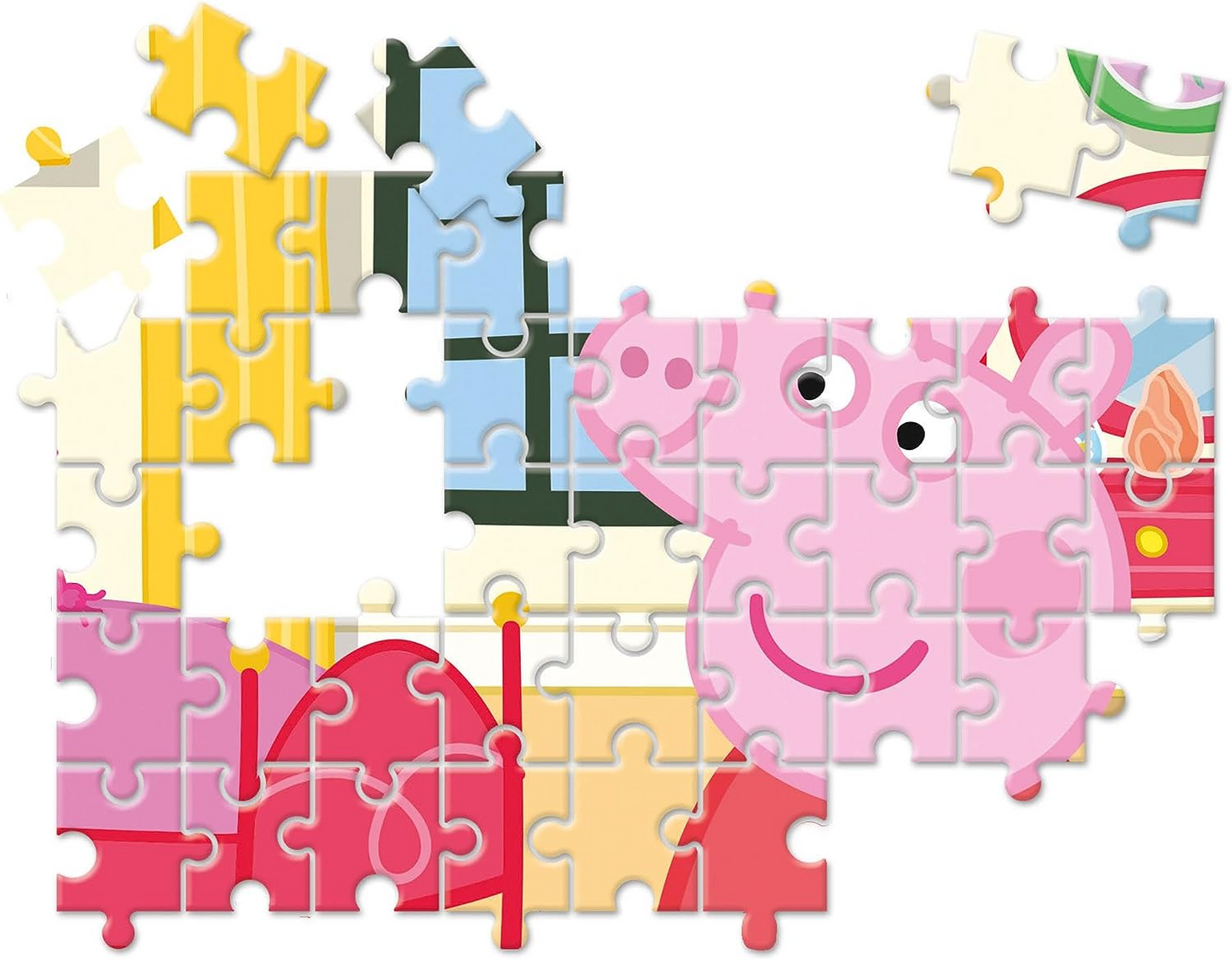 Clementoni 20271 18+30+48+60pcs Supercolor 10 em 1 Peppa Pig (3x18, 4x30, 2x48 e 1x60 peças) -Quebra-cabeça para crianças de 4 anos, multicolorido, médio