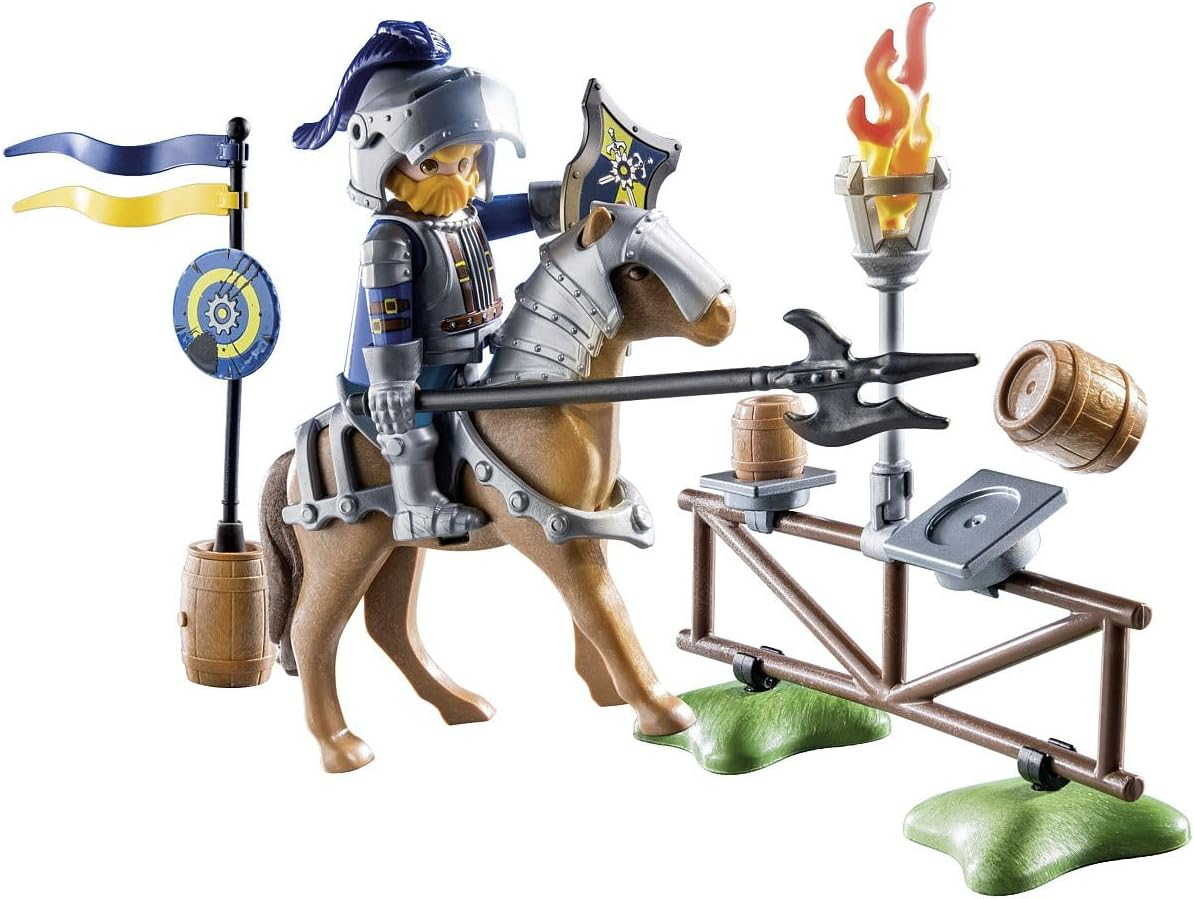Playmobil 71297 Novelmore - Área de justa medieval, emocionante treinamento de cavaleiros com cavalo, castelo medieval e brinquedo de cavaleiros, encenação divertida e imaginativa, conjunto de jogos adequado para crianças de 4 anos ou mais