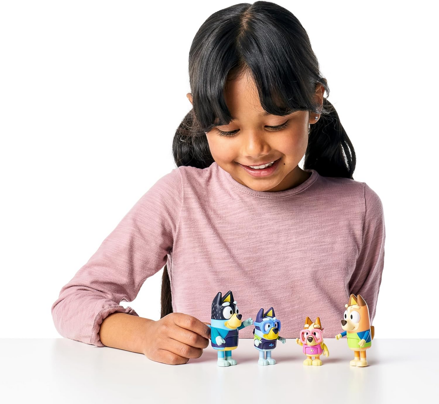 Bluey 17547 Figura do Dia da Família 4PK Praia, Multicolor