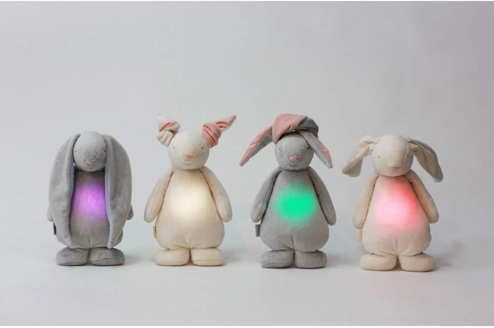 Luz nocturna para bebé Lulujo Moonie Humming Friend - Crema