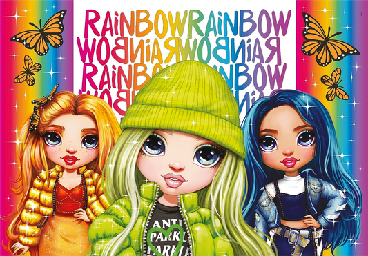 Clementoni 20342 Rainbow High 104pzs Puzzle Supercolor Brilliant High-104 Piezas Puzzle para niños a partir de 6 años, Multicolor, M
