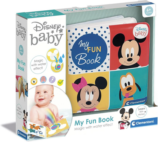 Clementoni 17720 Mi Divertido Fun Disney Baby Books 6 Meses, Primeiros Anos, Infantil, Brinquedos para Recém Nascidos, Multicor, Medio