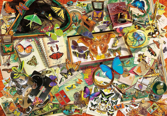 Clementoni 35125 Coleccion de Mariposas 500pcs Collection Coletor de Borboletas 500 Peças, Fabricado na Itália, Quebra-cabeça para Adultos, Multicolor, Médio