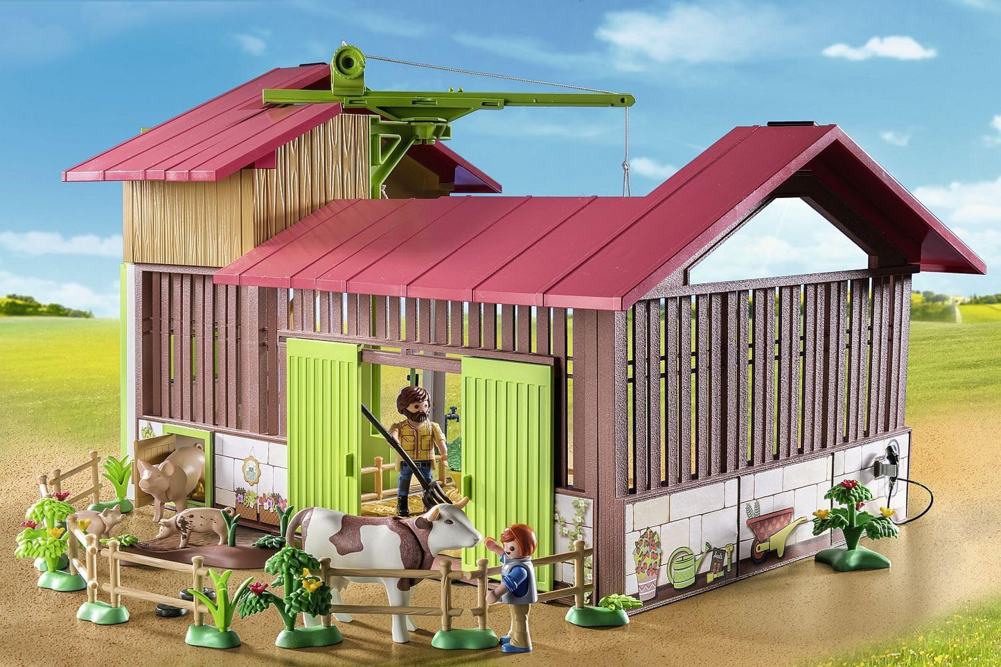Playmobil 71304 Country Gran granja, hecha de material sostenible con muchas funciones y accesorios, juego de rol divertido e imaginativo, sets de juego aptos para niños a partir de 4 años.