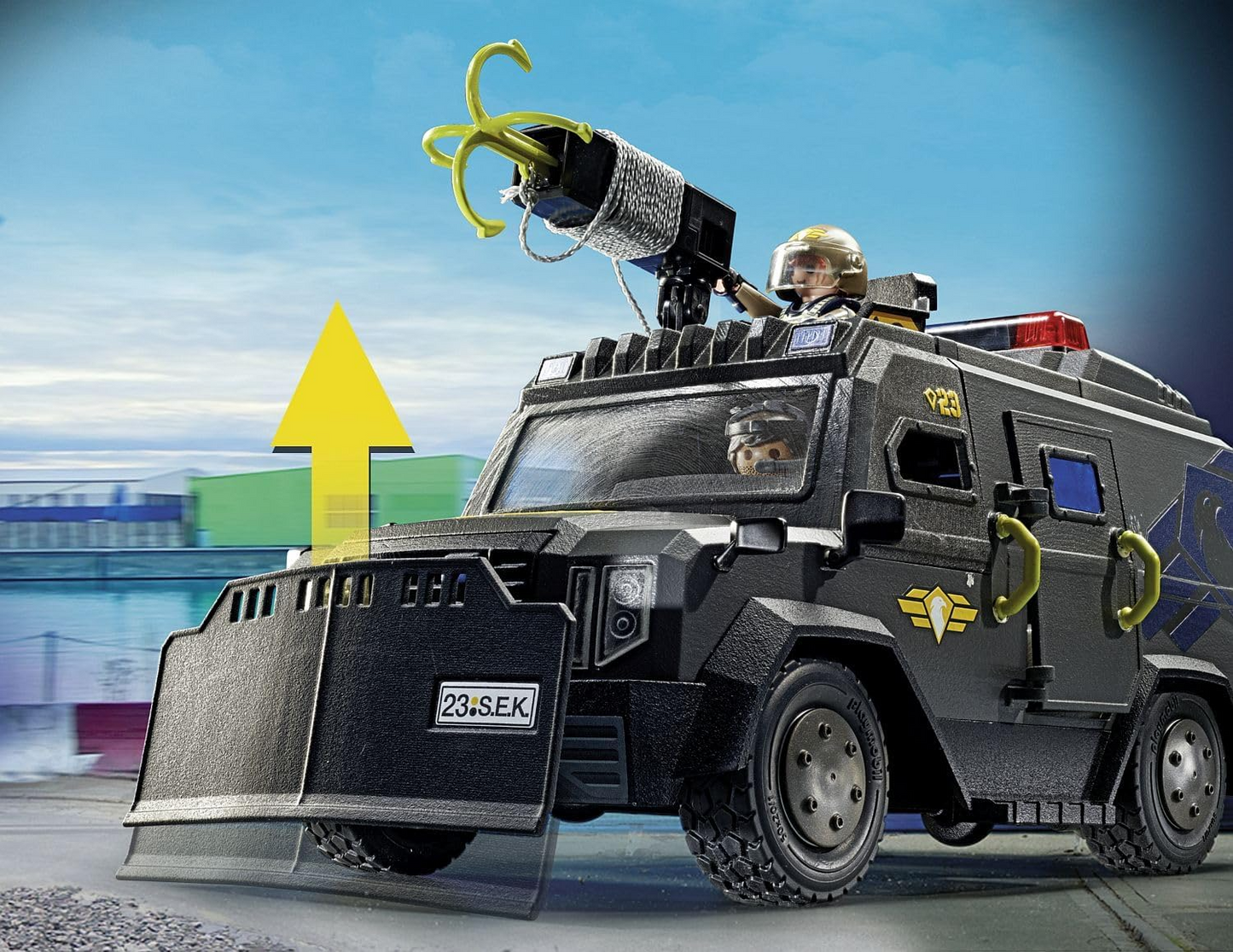 Playmobil 71144 City Action Tactical Police All-Terrain Vehicle, moderno veículo off-road de forças especiais com luz e som, dramatização divertida e imaginativa, conjunto de jogos adequado para crianças de 5 anos ou mais