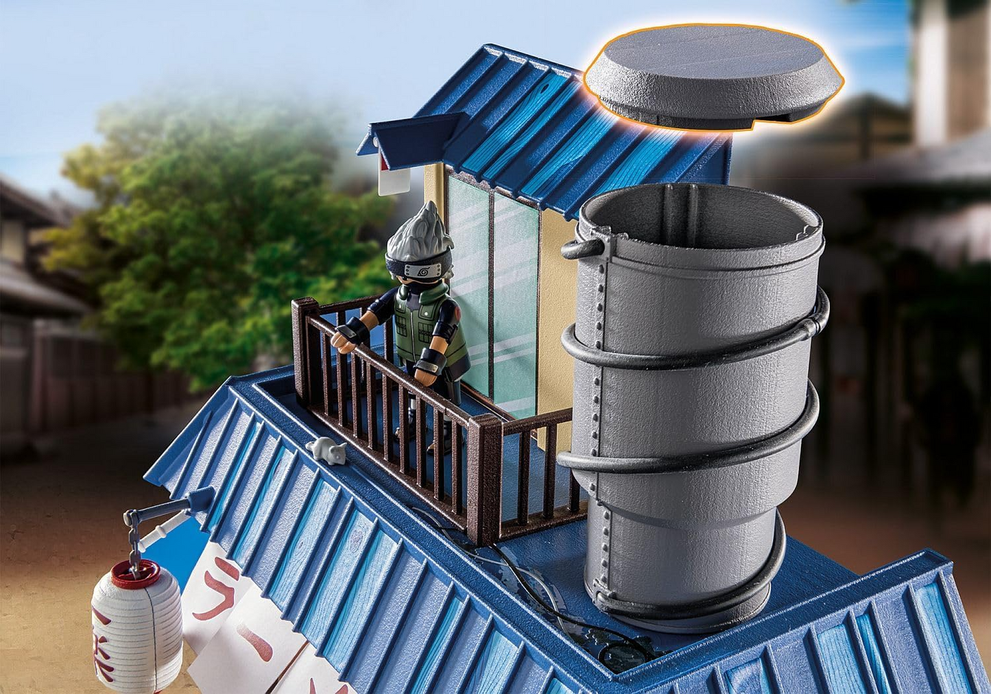 Playmobil 70668 NARUTO SHIPPUDEN Ichiraku Ramen Shop, deliciosa experiência gastronômica na Ramen Shop com Naruto, Kakashi, Teuchi e Pakkun, anime, conjunto colecionável adequado para crianças e fãs com mais de 5 anos