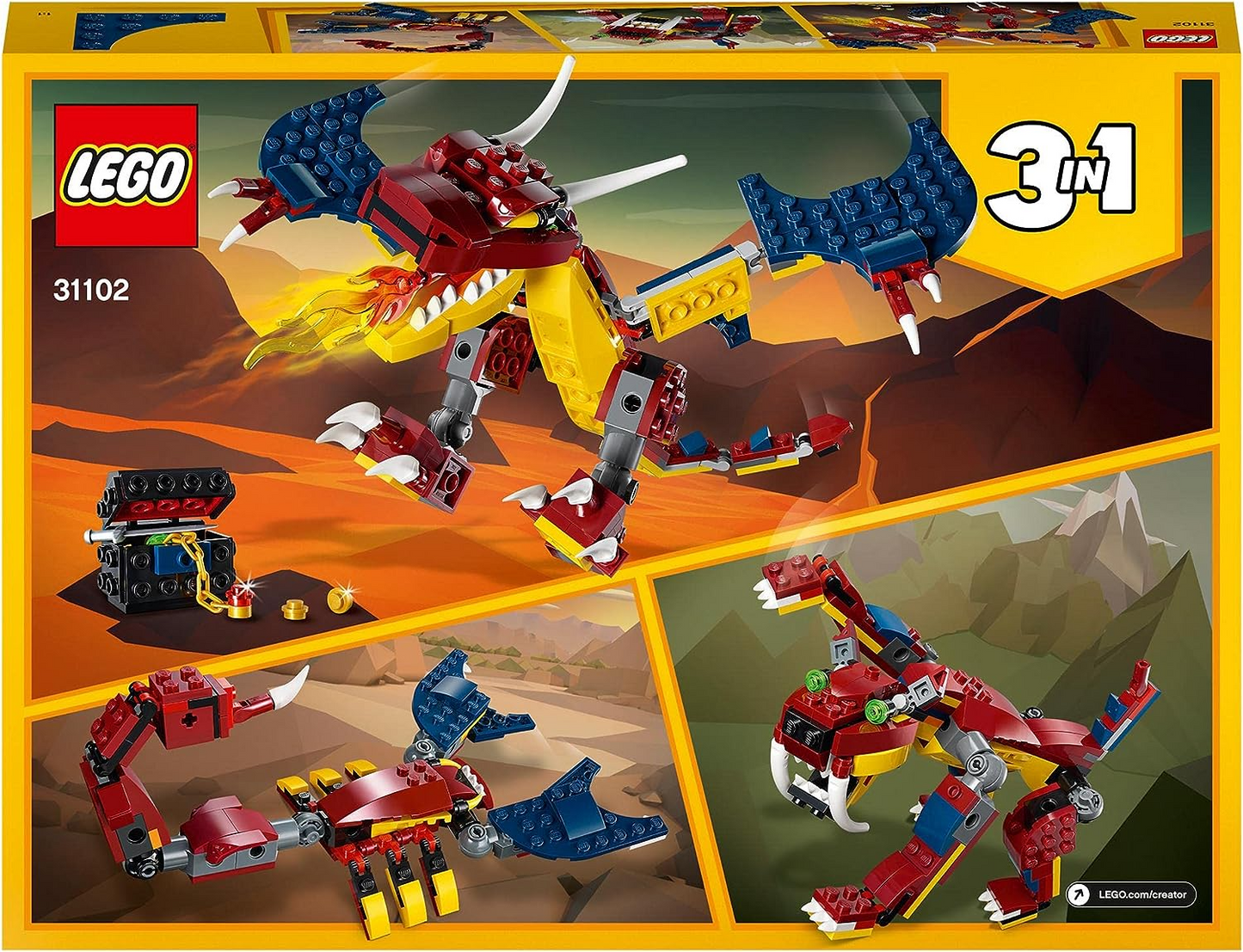 LEGO 31102 Creador del Dragón de Fuego