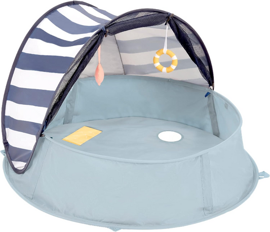 Babymoov Tenda de praia para bebês Aquani Pop Up e piscina infantil | Proteção solar anti-UV UPF 50+