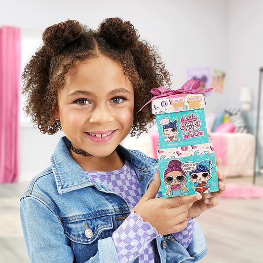 L.O.L. Surprise! Confetti Pop Birthday Sisters - Bonecas Lil Sister colecionáveis de edição limitada com 10 surpresas na caixa de presente - Inclui moda e acessórios - Ótimo presente para meninas com mais de 4 anos