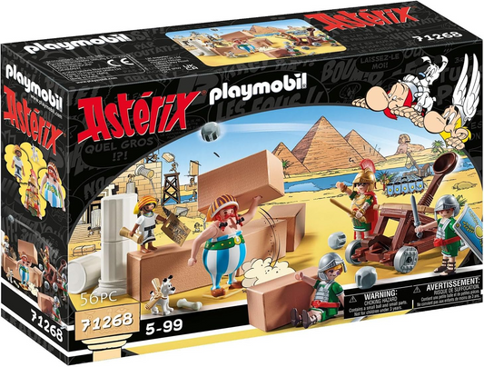Playmobil 71268 Astérix: Edifis y la batalla del palacio, catapulta operativa de los romanos, colección de figuras, juego de rol divertido e imaginativo, juegos aptos para niños a partir de 5 años