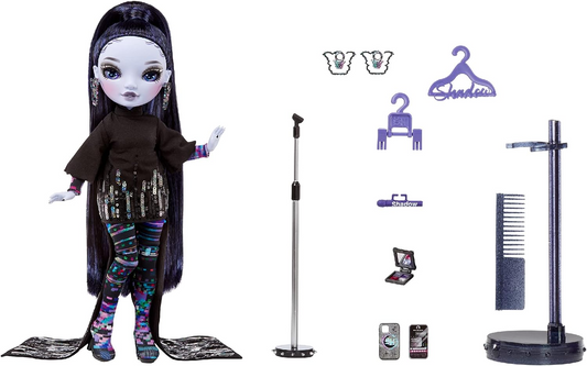 Rainbow High Shadow High - REINA GLITCH CROWNE - Boneca fashion roxa com roupa da moda e mais de 10 acessórios coloridos para brincar - Ótimo para crianças e colecionadores de 4 anos ou mais