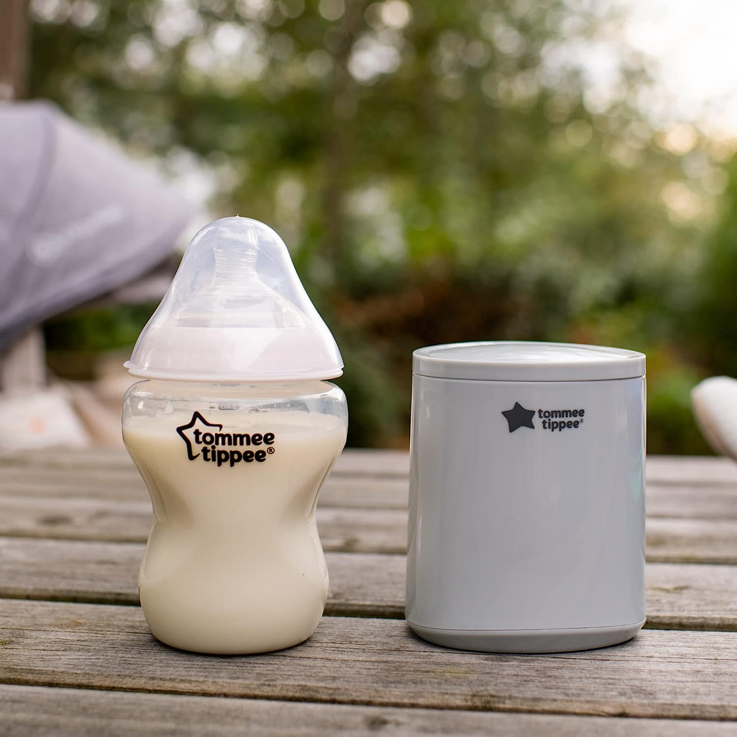 Tommee Tippee Aquecedor de mamadeiras portátil LetsGo, recarregável por USB, aquecedor de mamadeiras elétrico, leve e adequado para viagens