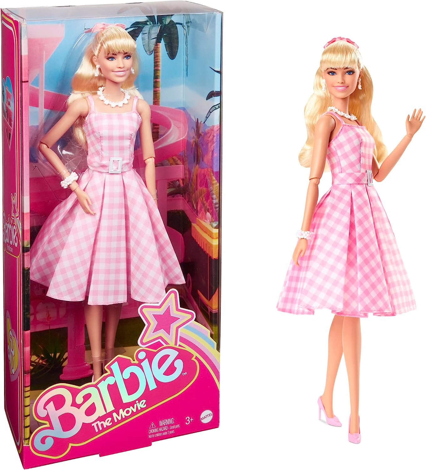Boneca Barbie gravida vestido rosa