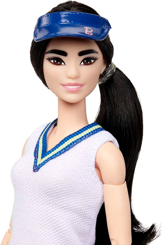 Muñeca Barbie y accesorios, muñeca tenista profesional con raqueta y pelota, HKT73