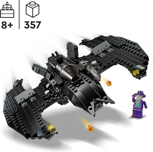 LEGO 76265 DC Batwing: conjunto Batman vs. The Joker, brinquedo icônico de avião do filme de 1989 com 2 minifiguras, conjunto clássico de super-heróis, ideia de presente de aniversário para crianças, meninos, meninas