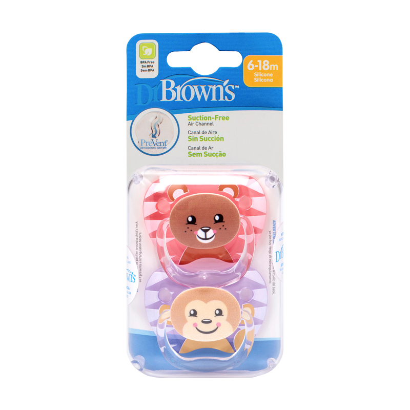 Dr Brown's Prevent Chupeta Menina 6-18m 2Pk