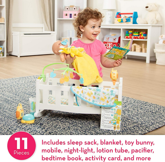 Melissa & Doug Juego para dormir Mine to Love, casas de muñecas y muñecos, a partir de 3 años, regalo para niño o niña