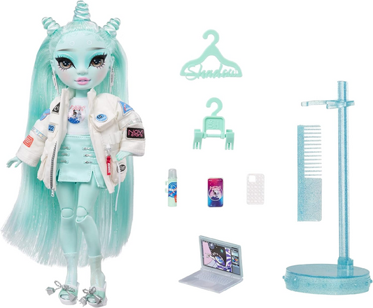 Rainbow High Shadow High - ZOOEY ELECTRA - Muñeca de moda verde claro con ropa elegante y más de 10 accesorios de juego coloridos - Ideal para niños y coleccionistas de 4 años en adelante