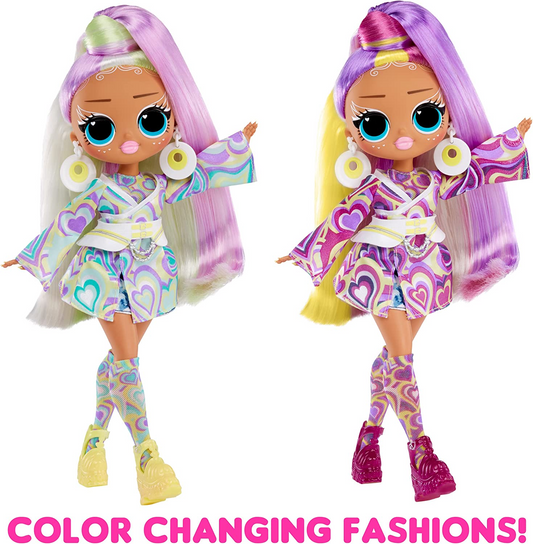 L.O.L. Surprise! Boneca da moda OMG Sunshine Makeover - SUNRISE - mudança de cor UV ao sol, várias surpresas e acessórios fabulosos - ótimo presente para crianças de 4 anos ou mais