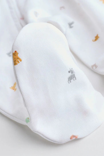 |BabyBoy| Macacões Para Bebês Com Personagens Brancos e Brilhantes 7 Pack (0 a 2 anos)