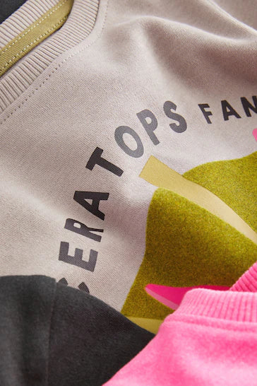 |Girl| Pacote De 3 Pijamas Snuggle 100% Algodão - Dinossauro Rosa/Verde (9 meses a 12 anos)