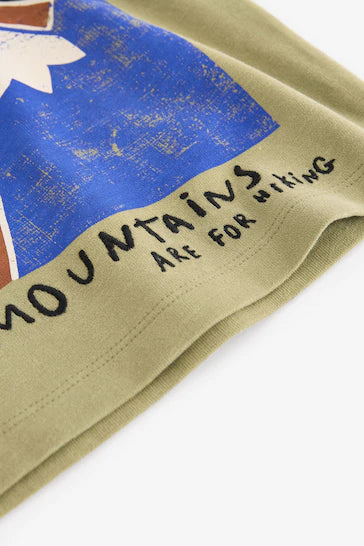 |Niño| Camiseta con personaje de manga larga 100% algodón - Verde (3 meses a 7 años)