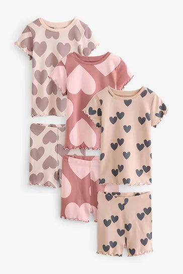 |BigGirl| Pacote De 3 Pijamas Curtos - Neutro (9 meses a 12 anos)