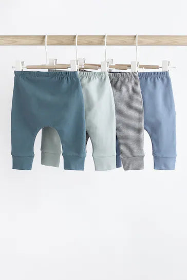 |BabyGirl| Conjunto De 4 Leggings Para Bebê - Azul Teal