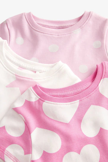 |Girl| Pacote De 3 Pijamas Curtos Pink Star (9 meses a 12 anos)