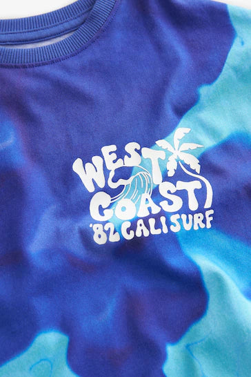 |BigBoy| Pijama Curto Único - Azul Tie Dye Surf (3-16 anos)