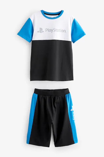 |BigBoy| Pacote De 2 Pijamas Curtos Playstation Azul/Preto (3-16 anos)