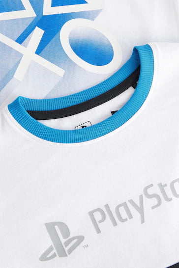 |BigBoy| Pacote De 2 Pijamas Curtos Playstation Azul/Preto (3-16 anos)