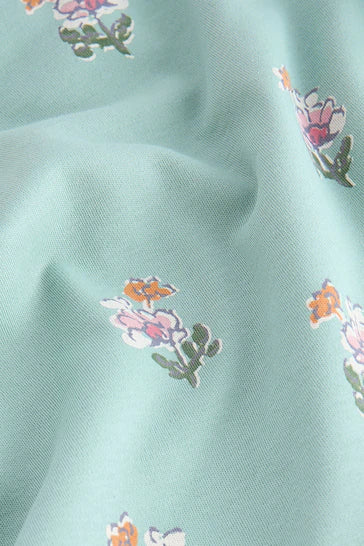 |Niña Grande| Paquete de 3 pijamas florales - Florecitas azul/melocotón/crema (9 meses a 16 años)