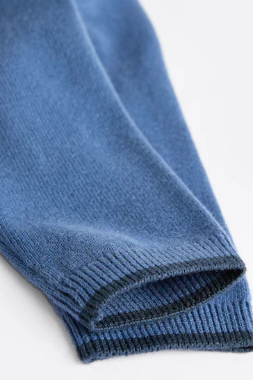 |BabyBoy| Macaquinho De Malha Bebê Azul (0m-2 anos)