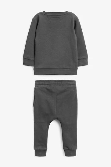|BigBoy| Conjunto De Moletom E Calça Jogger - Charcoal Grey (3 meses a 7 anos)