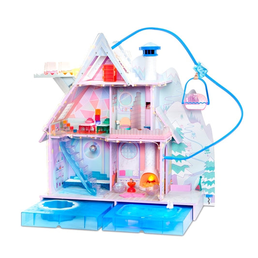 Jajaja ¡Sorpresa! Casa de muñecas Winter Disco Chalet con más de 95 sorpresas