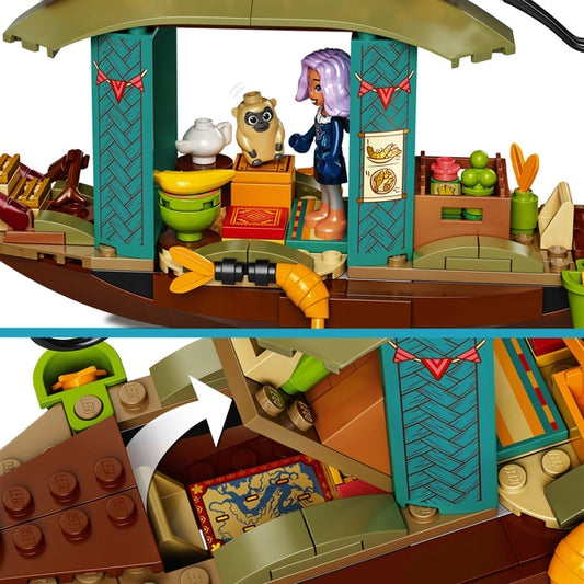 LEGO 43185 - Conjunto de brinquedos para barcos da Disney Princess Raya Boun