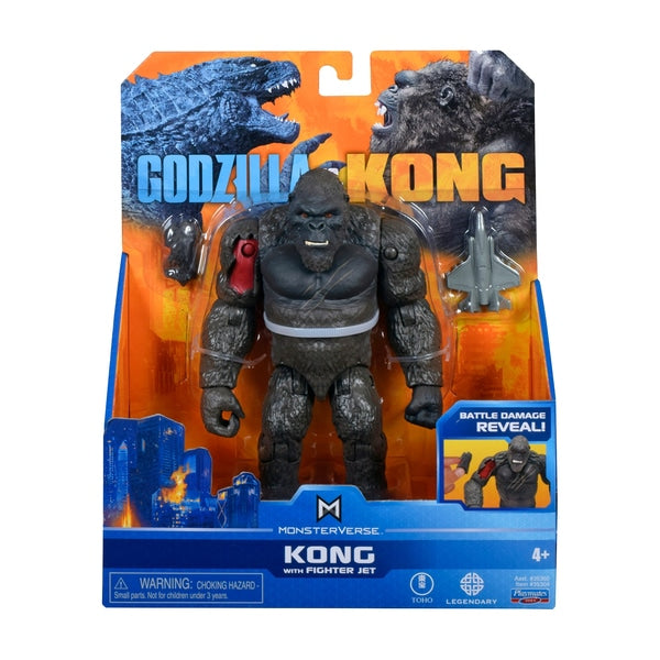 MonsterVerse - Monsterverse Godzilla vs Kong 15cm - Kong com Fighter Jet