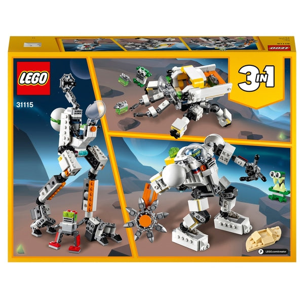 LEGO 31115 Creator 3 em 1 Brinquedo Mecânico de Mineração Espacial