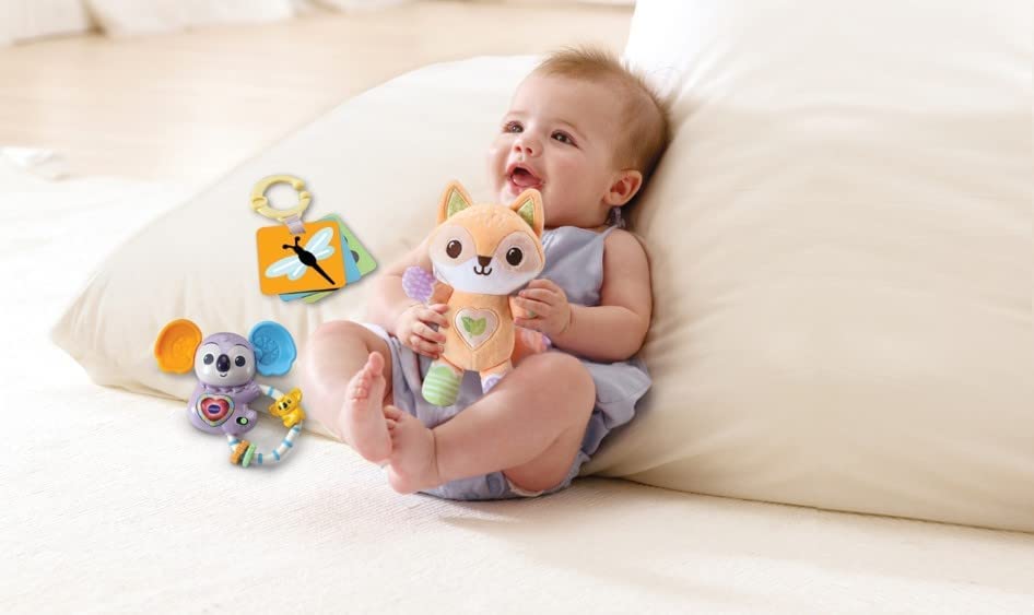 Vtech Kit de Presentes Baby Fox, Musical Koala Chocalho & Flashcard