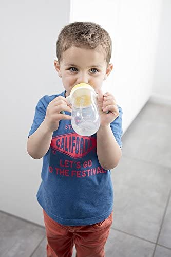 Badabulle - Vaso antiderrames con pajita, 260 ml