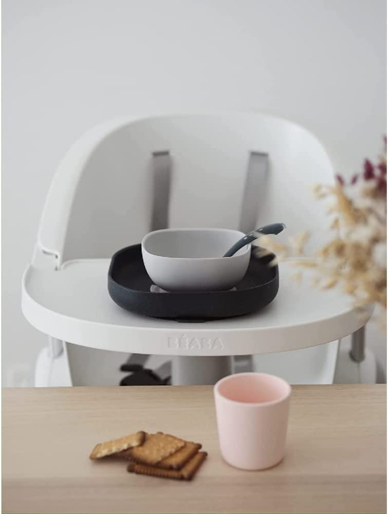 BEABA - Conjunto de Alimentação de Silicone - 4 Peças - Azul Escuro