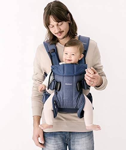 BABYBJÖRN Baby Carrier One, Cotton, Classic Denim/Midnight Blue