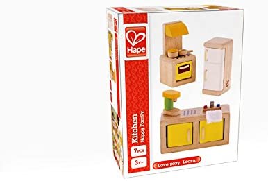 Hape - Cocina - Accesorios para casa de muñecas de madera