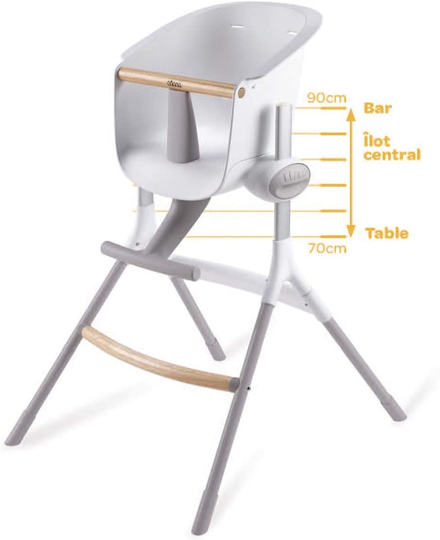 BÉABA Up&Down Cadeira Ergonômica, Cresce com o Bebê, Mesa Removível