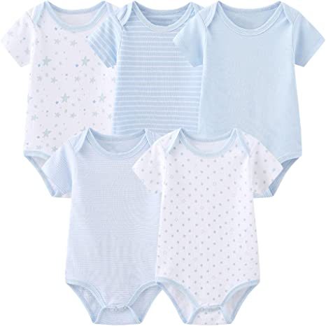 de bebê Body recém-nascido de manga curta calça de bebê de uma peça calças de algodão puro adequado para meninos e meninas 0-12M