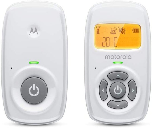 Motorola MBP24 Audio Baby Monitor com display de temperatura ambiente